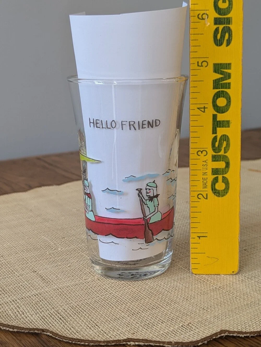 Anthropologie Menagerie Molly Hatch Hello Friend Canoe Juice Glass